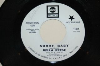 RARE Soul 45 Della Reese Sorry Baby ABC 11017 DJ Listen