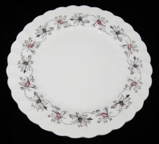 Johnson Brothers Dellwood Ironstone Gray Floral Bread Plate