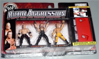  Undertaker WWE Jakks Micro Aggression 3 Pack Figure 2 DMG Pkg