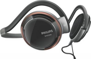Philips SHS5200 Rich Bass Neckband Headphones Reflective Cloth Cable