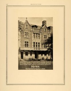 1915 Ad HY Tex Bricks Dennehy Residence Chicago Architecture Frederick