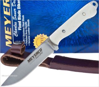 This is the Meyerco Diker Polished White Bone Handle knife designed by
