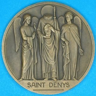 Saint Denys French Art Deco Bronze Medal by Cochet 1935 RARE