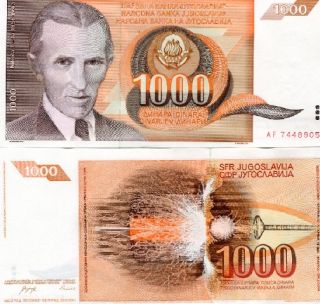 yugoslavia 1000 dinara lot 10 pcs narodna banka jugoslavije 1990 pick