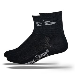 DeFeet Socks D Logo Charcoal 3 Cuff 1P Wooleator