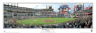 First Pitch at Citi Field 2009 NY Mets Baseball Panoramic Poster Print
