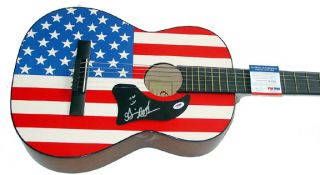 Gavin DeGraw Autographed Signed Acoustic Flag Guitar PSA DNA UACC RD