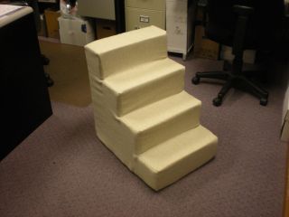   Extra Large Foam Dog Cat Pet Steps Stairs With Tan Design Cover GE11