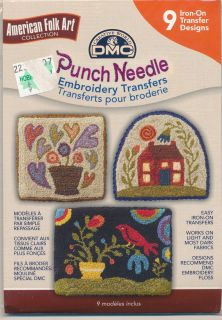 Punch Needle Embroidery Transfers 9 Designs