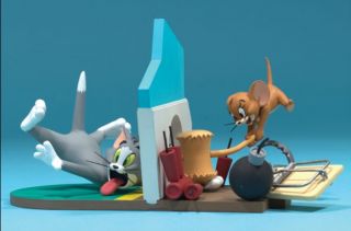 Tom and Jerry ® RARE Cartoon Diorama Figure Set See 3 D