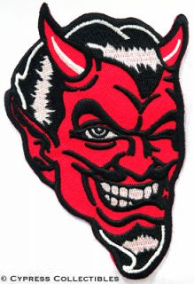 Red Devil Embroidered Patch Satanic Evil Lucifer Satan