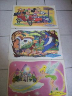 Set of 6 Vintage 1960s Disney RCA Laminated Placemats Mickey Ludwig