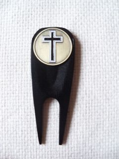Premium Cross Magnetic Divot Tool and Removeable Golf Ball Marker