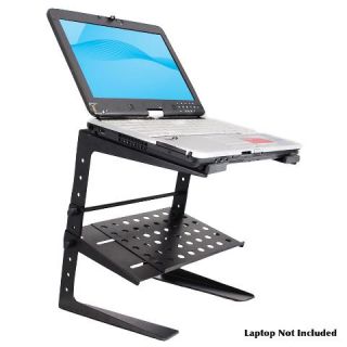 PYLE PRO PLPTS26 Laptop Computer Stand For DJ W/Storage Shelf