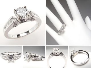 EGL Certified Diamond Engagement Ring 14K White Gold skudia997