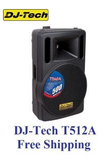 DJ Tech T512A Active Two Way Loudspeaker 500 Watt Djtech