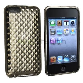 4X Diamond TPU Rubber Soft Skin Gel Case Cover for iPod Touch 2nd 2