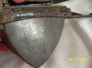 Antique Potato ricer Masher Silver Company Cast Iron 1902