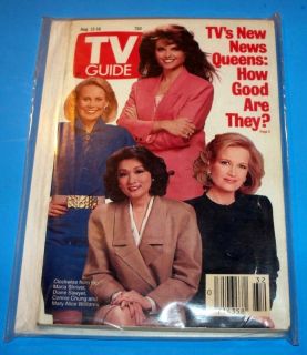 1989 TV News Queens Shriver Diane Sawyer TV Guide GF