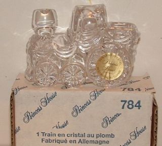 Princess House Crystal Lead Glass Model Steam Train Made in Germany