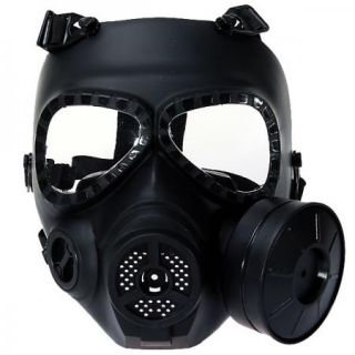 Wargame Airsoft Paintball Dummy Gas Mask Protector Goggle Fan Canister