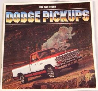 1981 dodge pickup truck original sales brochure 15 page measures 11 by