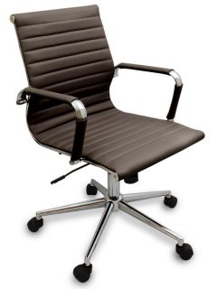  Brown Modern Ribbed Office Chair   Computer Desks & Conference Rooms
