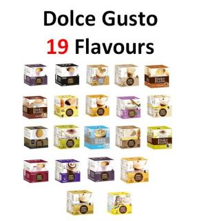 Nescafe Dolce Gusto Capsules Different flavours Boxes Nesquik Coffee