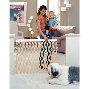 North States Extra Wide Expandable Wooden Dog Gate Pet