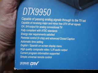 Digital Stream DTX9950 Analog Pass Through DTV Converter Box ONLY