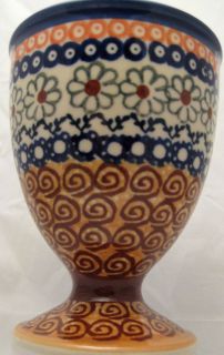 Polish Pottery Water Wine Glass Goblet Dessert Dish EOS Early October