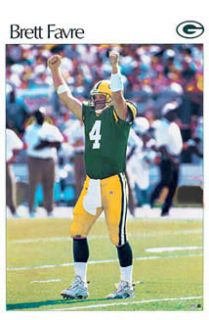 Brett Favre Retro SI Green Bay Packers Football Poster