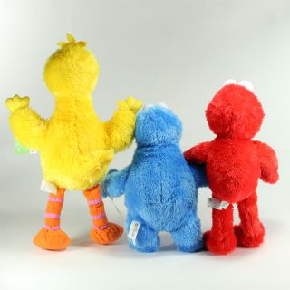 Sesame Street Plush Doll Small Set of 3 Elmo Big Bird Cookie Monster