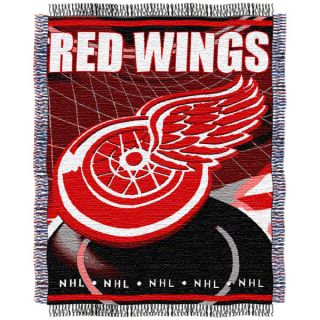 detroit red wings 48x60 woven jacquard throw