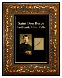 Catholic SAINT DON John BOSCO Hair RELIC Reliquary Lock Charity