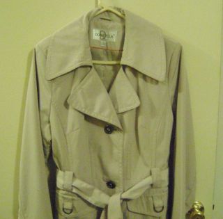 Donatella Khak Beigei Belted Trench coat Size XL