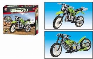   Dirt Bike Motorcycle Construction Toy and Chopper Street Bike set