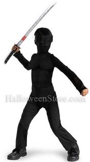 Joe: Snake Eyes Child Costume includes Jumpsuit and Hood with