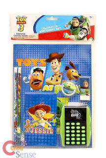 Disney Toy Story 7pc Calculator Stationery Set Pen Note