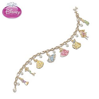  Charm Bracelet With Swarovski Crystals Collectible Disney Jewelry