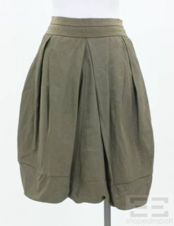 Donna Karan Olive Green Pleated Skirt Size Small