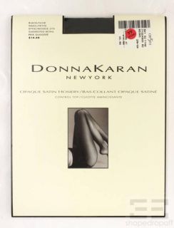 Donna Karan 10 Piece Black Opaque Satin Hoisery Set Size Small Petite