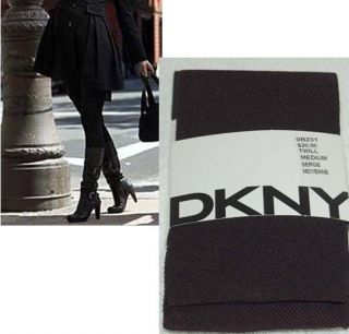 Donna Karan DKNY Burgundy Twill Textured Footed Tights Small Medium