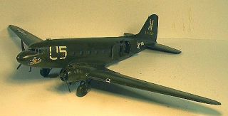 Douglas C 47 DC3 w Paratroopers RARE Kit Built Up Model 52