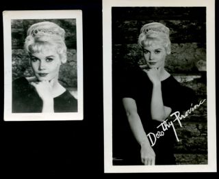 DOROTHY PROVINE Original 1960 Fan Club Membership Card & Postcard