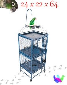 new double stack indoor parrot flight bird aviary cages play top dome