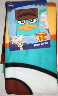 Disney Agent P PERRY Platypus Phineas & Ferb Fleece Throw Blanket THIN