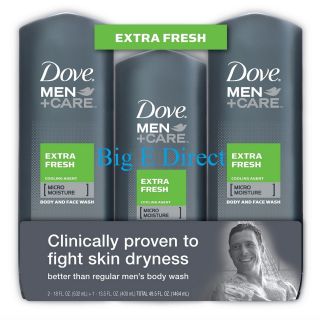 Dove Men Care Body and Face Wash Bonus Pack Extra Fresh 2 18 oz 13 5