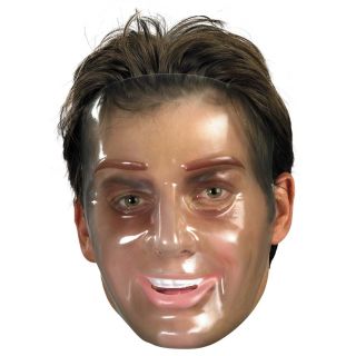 Transparent Clear Young Male DRAMA Masquerade Mardi Gras Plastic Mask