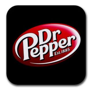 dr pepper rubber coasters square